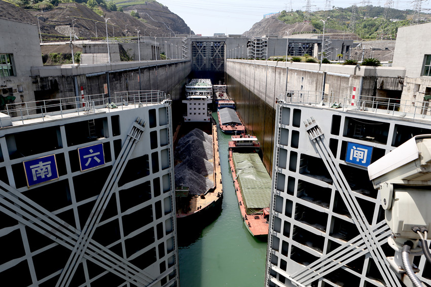 三峽大壩船閘